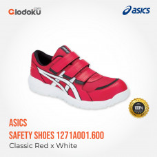 ASICS Sepatu Safety 1271A001.600 Velcro Classic Red x White