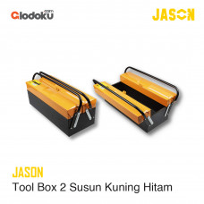 Jason Tool Box 2 Susun Kuning Hitam 50 x 20 x 24 cm