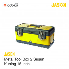 Jason Metal Tool Box 2 Susun Kuning 15"