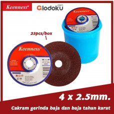 Sumida Keenness Mata Gerinda Potong Baja Tahan Karat 4 Inch x 2,5 mm Merah (A111)