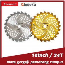 Sumida Keenness Mata Gerinda Potong Rumput 10 Inch x 24T Silver (F201)