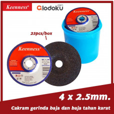 Sumida Keenness Mata Gerinda Potong Baja Tahan Karat 4 Inch x 2,5 mm Hitam (A112)