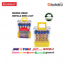 Sumida Keenness Mata Obeng Tutup Magnet Emas Biru (J107)