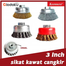 Sumida Keenness Sikat Gerinda Kawat 3 Inch Spiral Perak (O116)