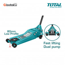 Total Hydraulic Hook Jack Dual Pump / Dongkrak Lantai 3 Ton (Low Profile) (THT10834)