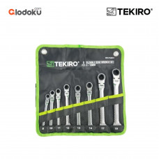 Tekiro Kunci Ring Pas Ratchet Fleksibel Set 8 PCS (8-19 MM) (WR-FG2031)