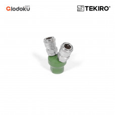 Tekiro Coupler Angin Cabang Dua 1/4" (AT-QC1674)