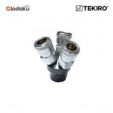 Tekiro Coupler Angin Cabang Tiga 1/4" (AT-QC1675)