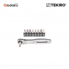 TEKIRO MATA OBENG DAN BIT RATCHET SET 9 PCS (SC-IR1610)